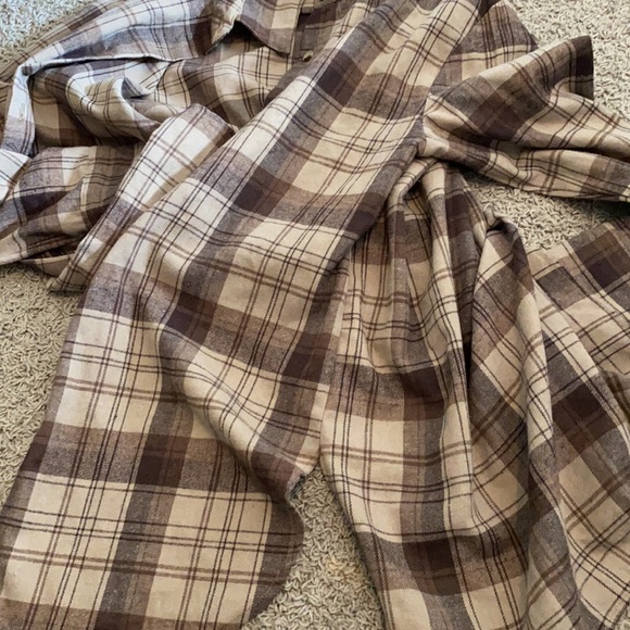 Brown flannel button up - Picture 2 of 2